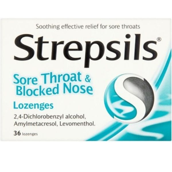 Strepsils - Lozenges Sore Throat & Blocked Nose 36x - Medaid