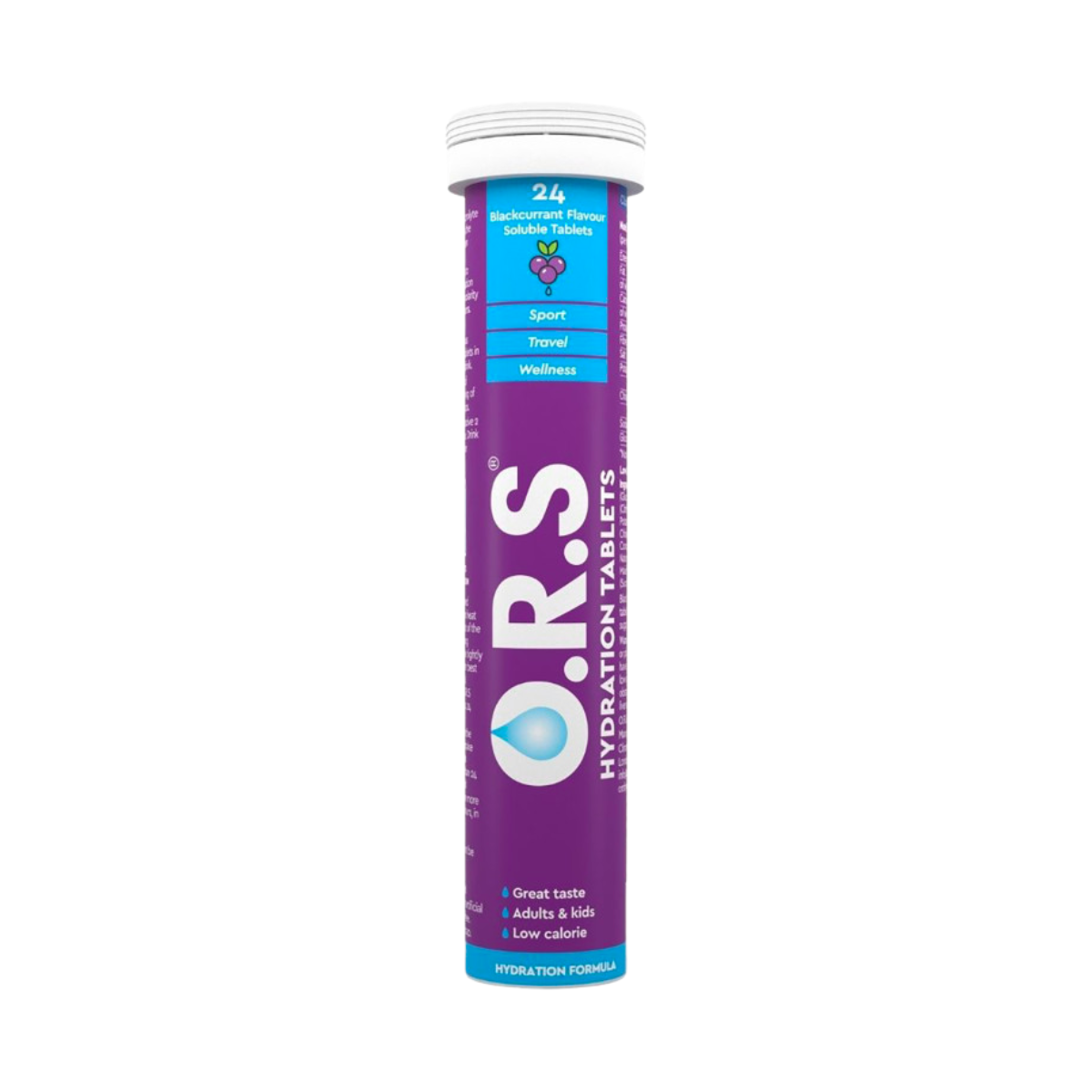 O.R.S. - Hydration Tablets Blackcurrant Flavour 12 Tablets - Medaid International