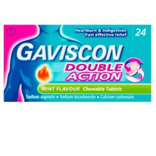 Gaviscon - Double Action Mint Flavour Chewable Tablets 24x - Medaid International