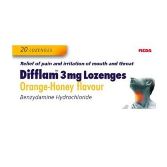 Difflam- 3mg Lozenges  Orange-Honey Flavour 20x P - Medaid International