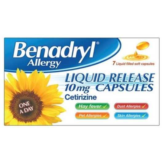 Benadryl - Allergy Liquid Release 10mg Pack of 7 - Medaid International