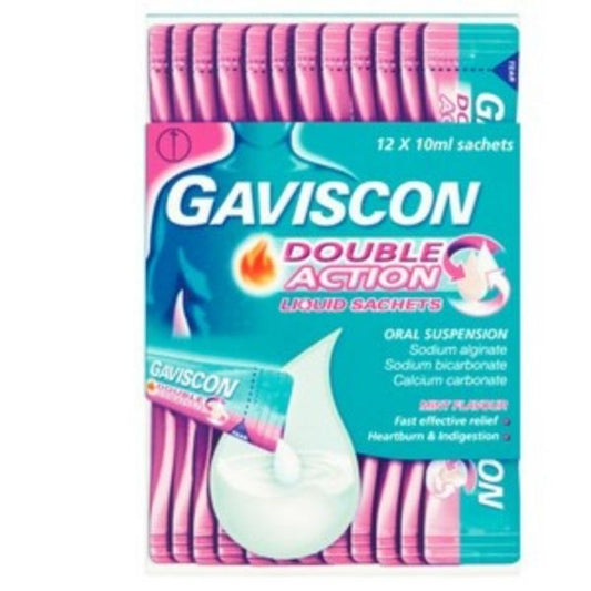 Gaviscon - Double Action Liquid Sachets 10ml 12x - Medaid