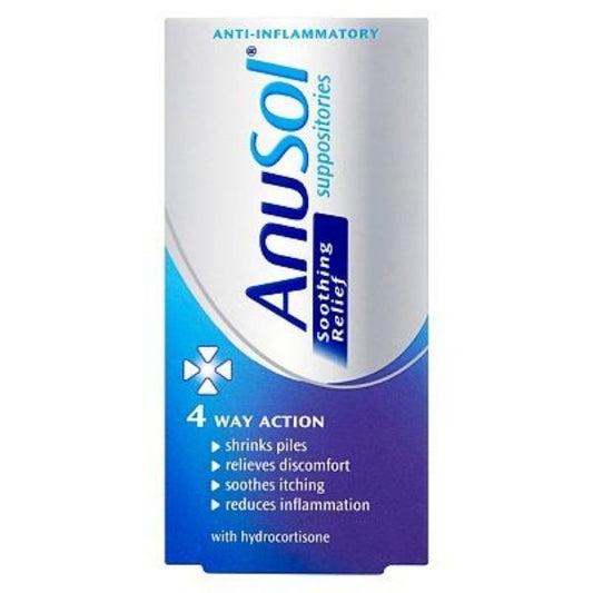 Anusol - Soothing Relief Suppositories 12 Pack - Medaid International