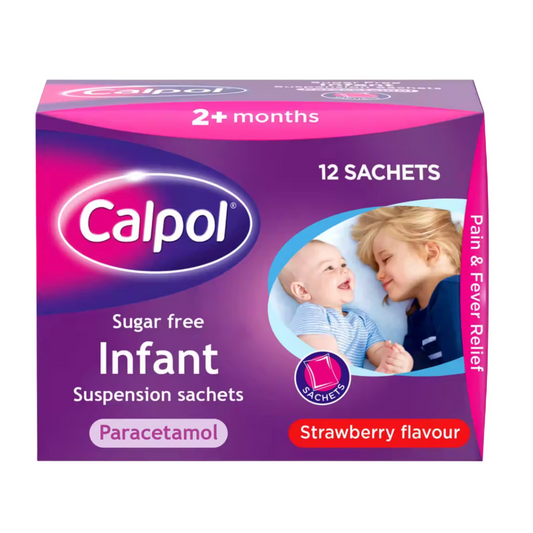 Calpol - Infant Sachets Strawberry 12 x 5ml Sachets - Medaid