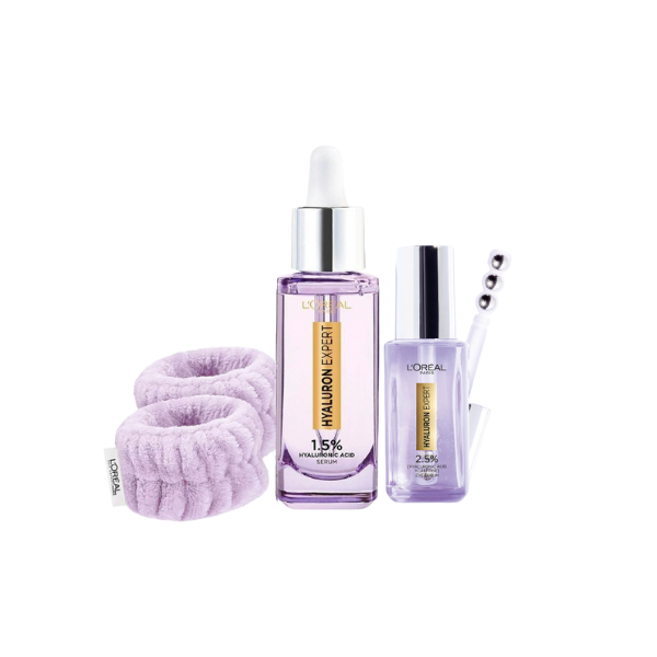 20% OFF Hyaluron Expert Replumping Serum With Hyaluronic Acid 30ML + Hyaluron Expert Eye Serum with 2.5% Hyaluronic Acid & Caffeine + FREE Light Purple Wrist Towels - Medaid
