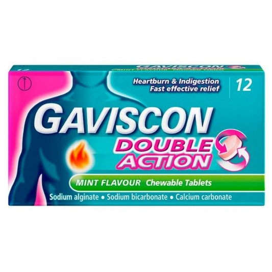 Gaviscon - Double Action Mint Flavour Tablets 12x - Medaid International