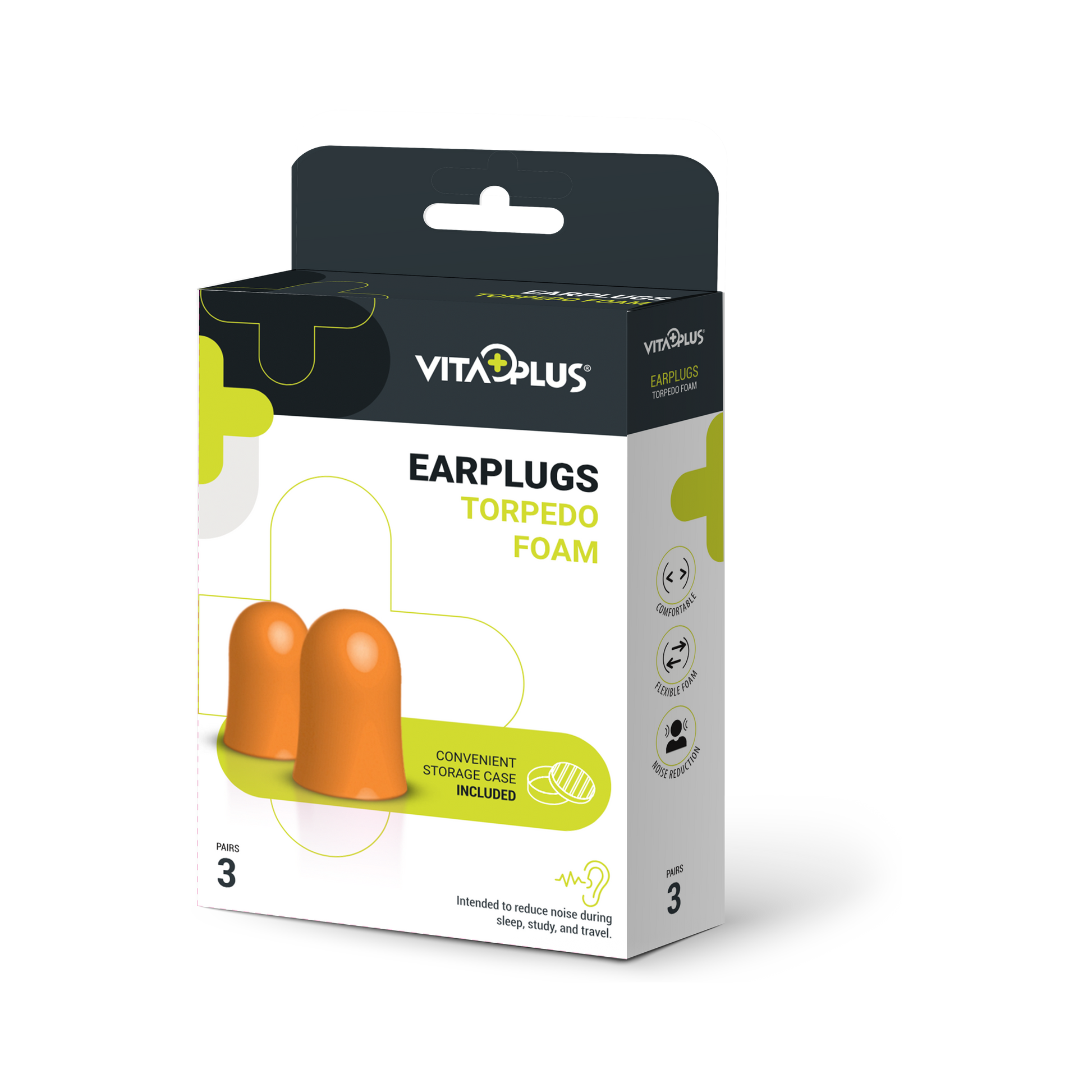 Medinox Vp66041 Earplugs Foam (Torpedo) 3 Pairs - Medaid