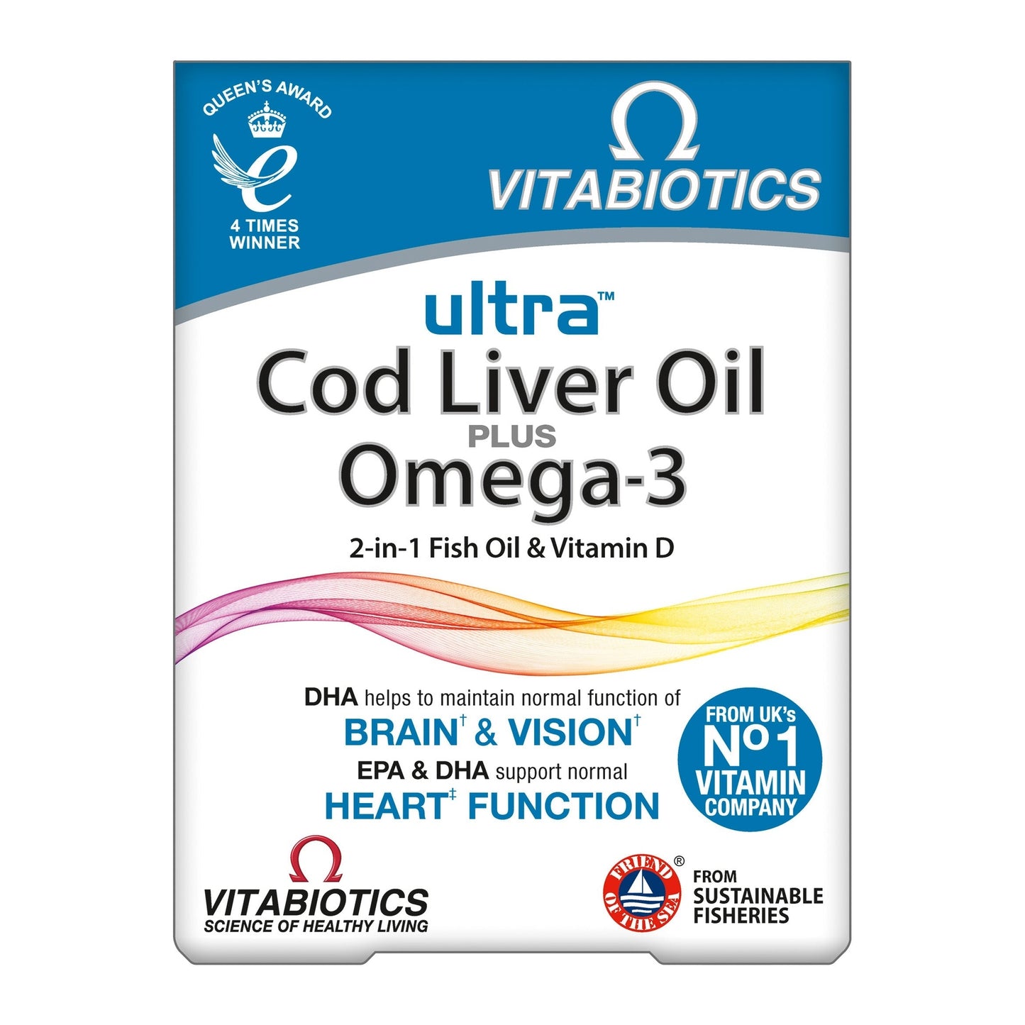 Vitabiotics Ultra Cod Liver Oil - 60 Capsules - Medaid - Lebanon