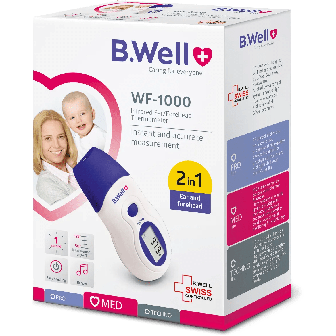 B.Well Infrared Ear/Forehead Thermometer WF-1000 - Medaid - Lebanon
