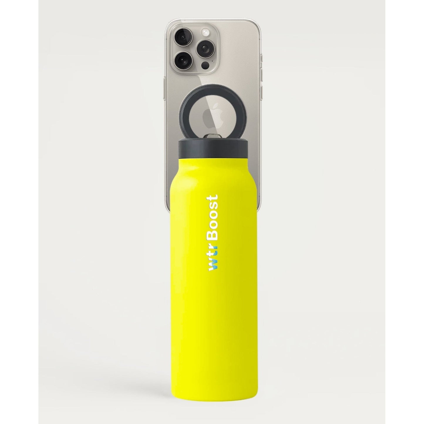 Yellow Magnetic Mobile Holder Insulated Stainless Steel Bottle - Medaid