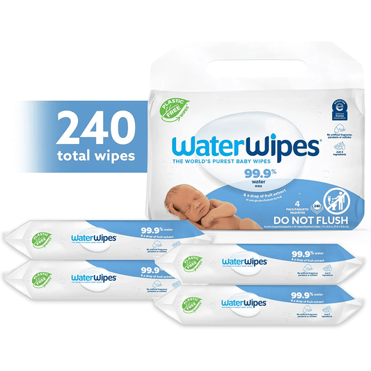 Original Waterwipes Baby wipes Plastic-Free Biodegradable Packs - 4 x 60 wipes - Medaid - Lebanon
