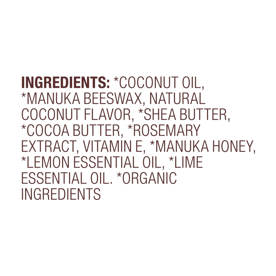 Organic Manuka Lip Balm Coconut Lime - Medaid International