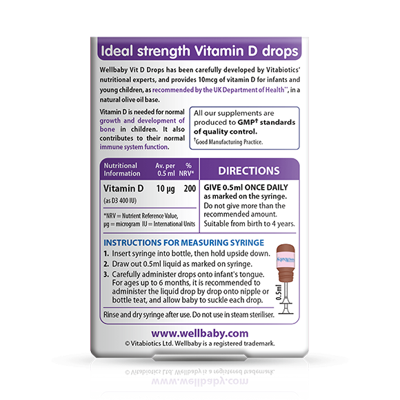 Vitabiotics - WellBaby Vitamin D Drops - Medaid International