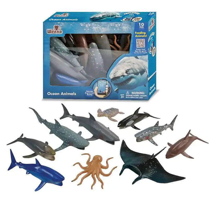 Ocean Animals 10 Pieces Playset by Wenno Animal Planet - Medaid International