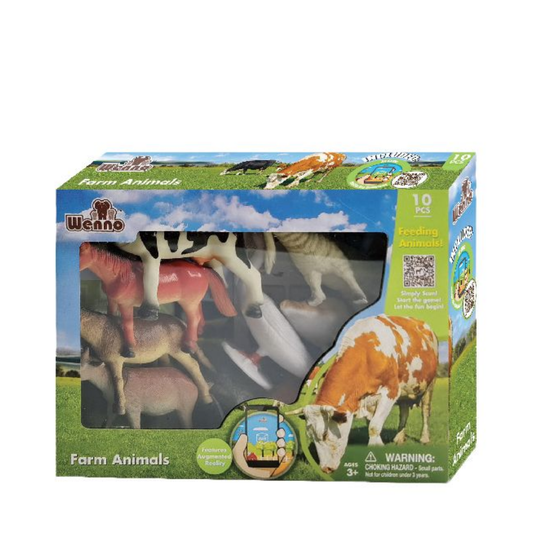 Farm Animals 10 Pieces Playset by Wenno Animal Planet - Medaid International