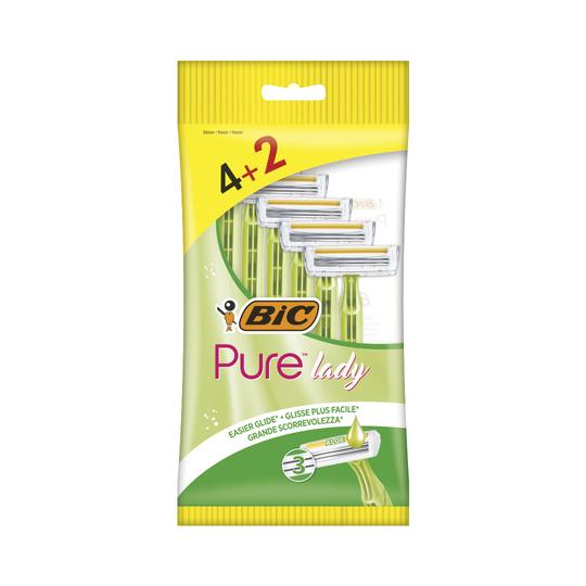 Bic Pure 3 Lady Pouch 4+2 Free - Medaid