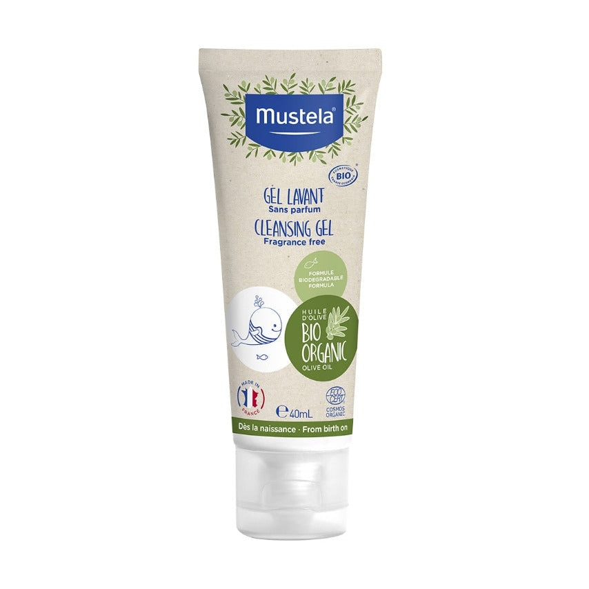 Mustela cleansing gel - organic range 40ml game gift - Medaid