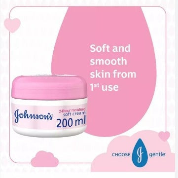 Johnson's 24-Hour Moisture Body Soft Cream - Medaid