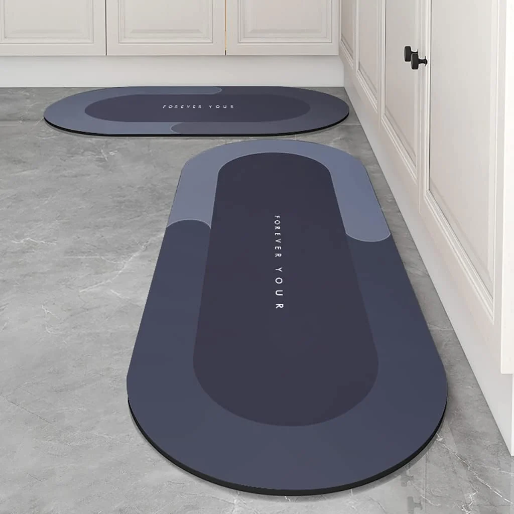 Bathroom Mat (2pcs) Silicone Super Absorbent Quick Dry for and Floor Mats - Medaid International