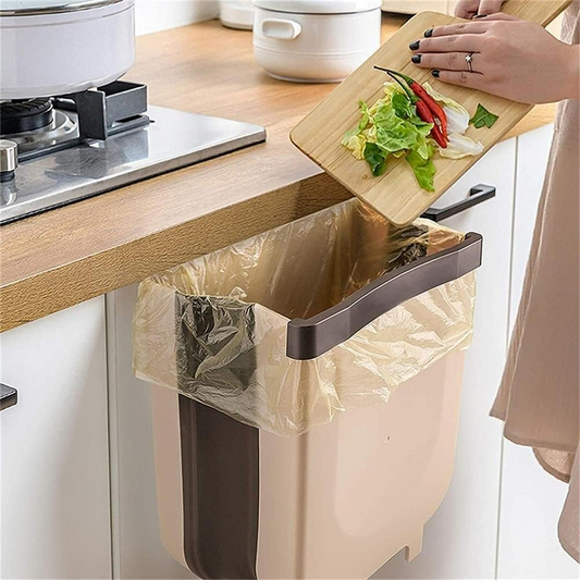 Kitchen Trash Can Hanging Foldable Home Sanitary Bin Cabinet Door Wall Mounted Storage - Medaid International
