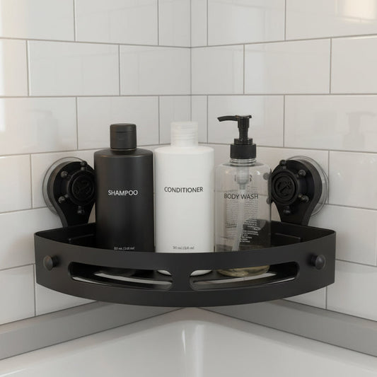 Plastic Corner Bathroom Suction Rack