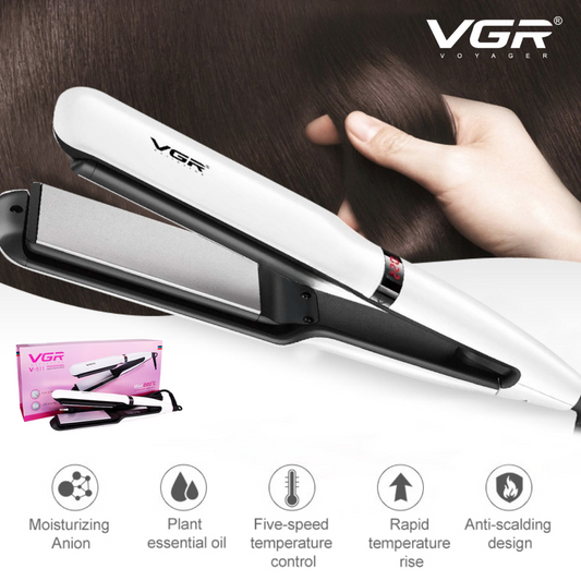 VGR V511 Flat Iron Anti-Static Flat Iron With Ceramic Plates And Lcd Display Hair Straightener - Medaid International