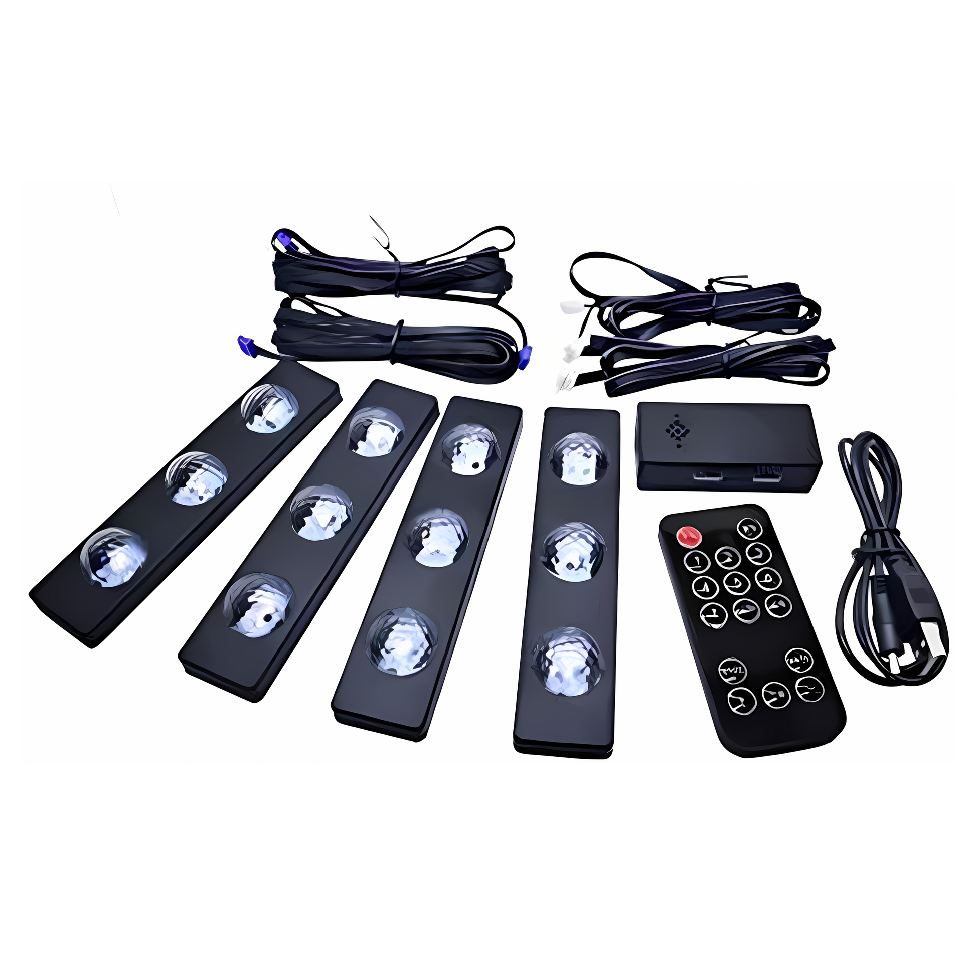 4 Pcs Crystal LED Strip Lights Bulbs With 7 Color Control RGB - Medaid International