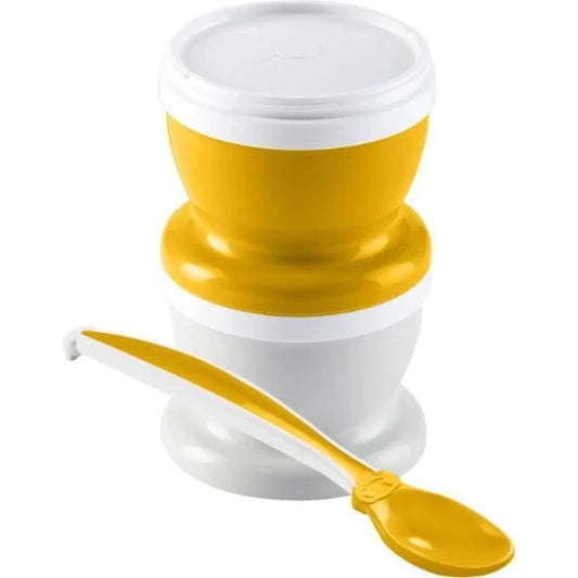 2 Small Food Jars & 1 Soft Spoon Gold - Medaid International
