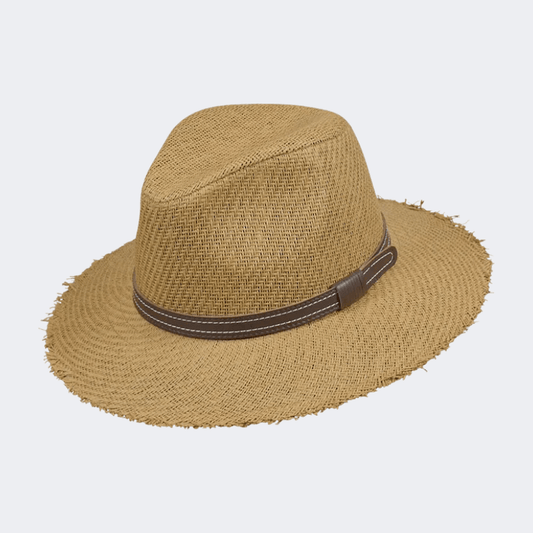 Stamion Fedora Fringes And Stripe Men Beach Hat Light Brown - Medaid International