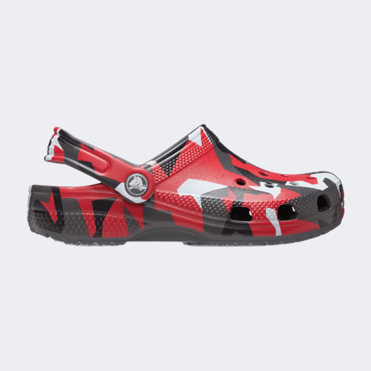 Crocs Classic Geo Camo Kids Lifestyle Clog Grey/Multi - Medaid International