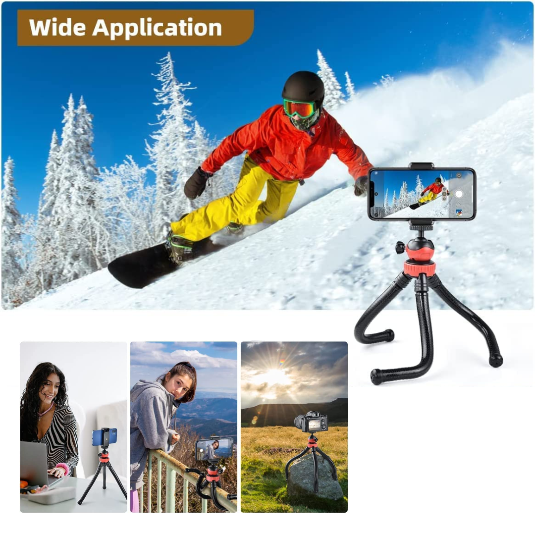 Flexible Octopus Tripod for Phone & Camera ‚Äì Mini Tripod Travel Stand with Phone Clip Mount - Medaid International