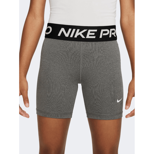 Nike Pro Girls Lifestyle Short Carbon Heather - Medaid International