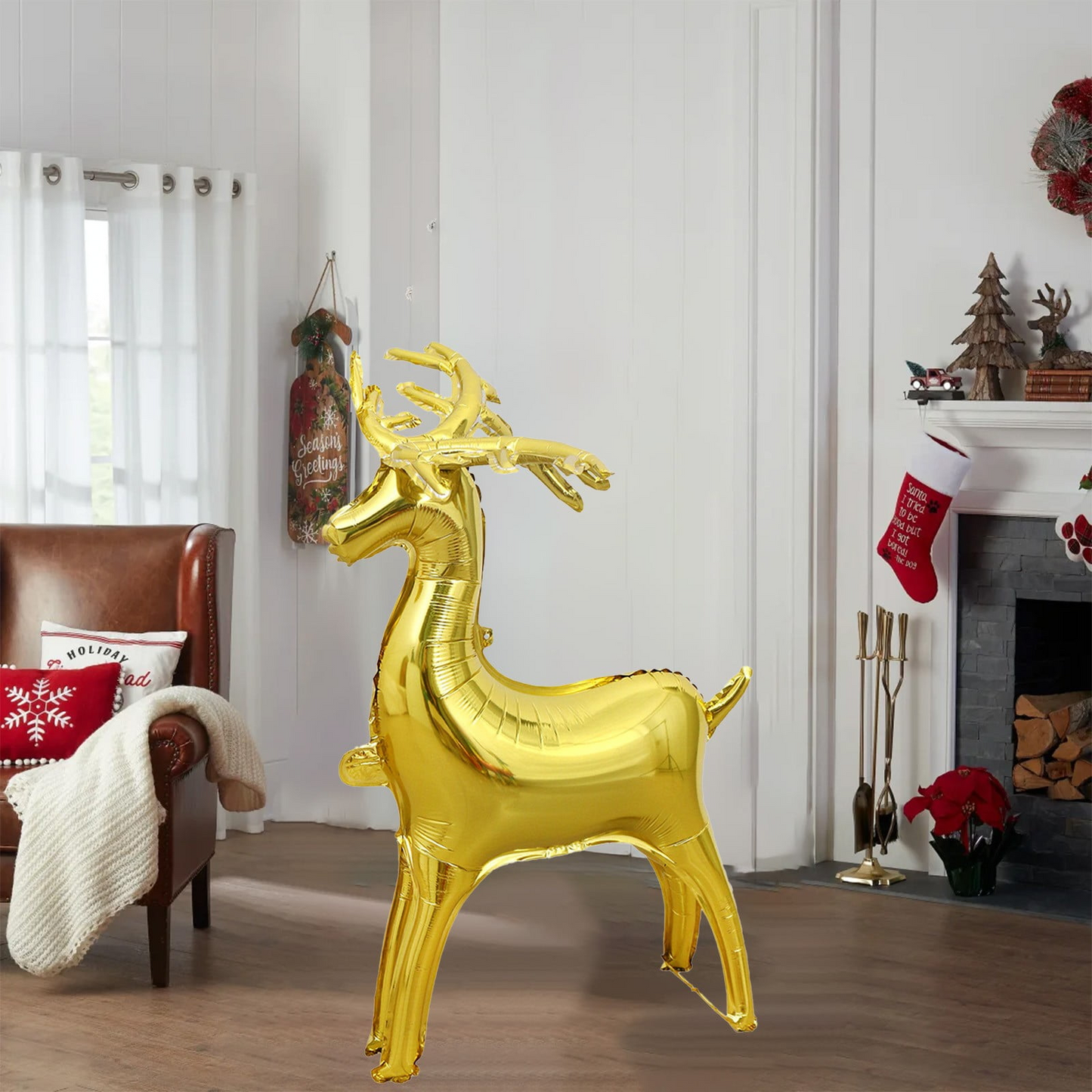 Standing Reindeer Balloon - Foil Balloons Christmas, - Medaid International