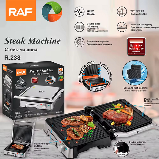 RAF Electric Toaster Multi-function Grill Sandwich Maker Non-stick Coated Toaster 2200W R238 - Medaid International