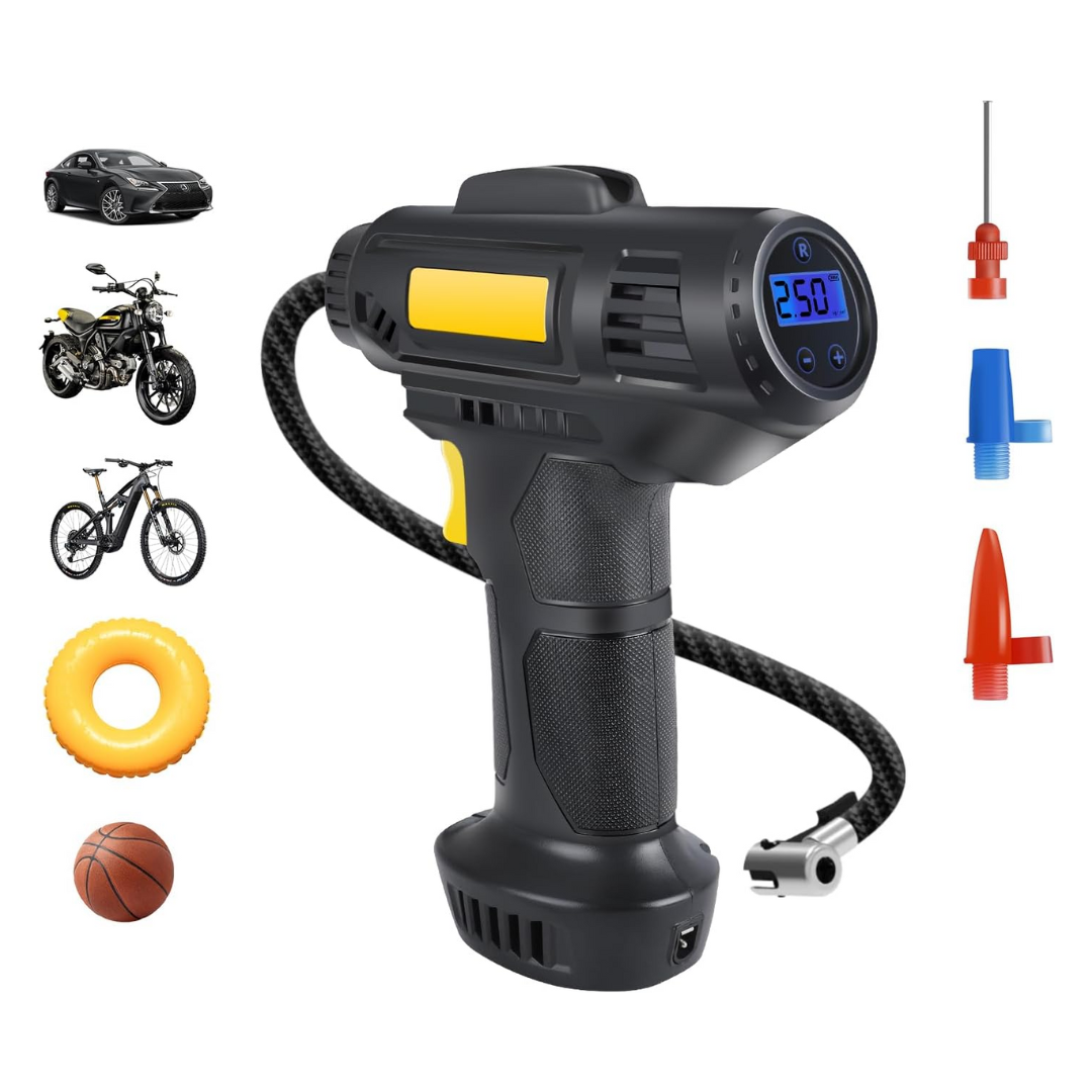 Tyre Inflator Pump Car Air Compressor Auto Shut-Off Portable 12V - Medaid International