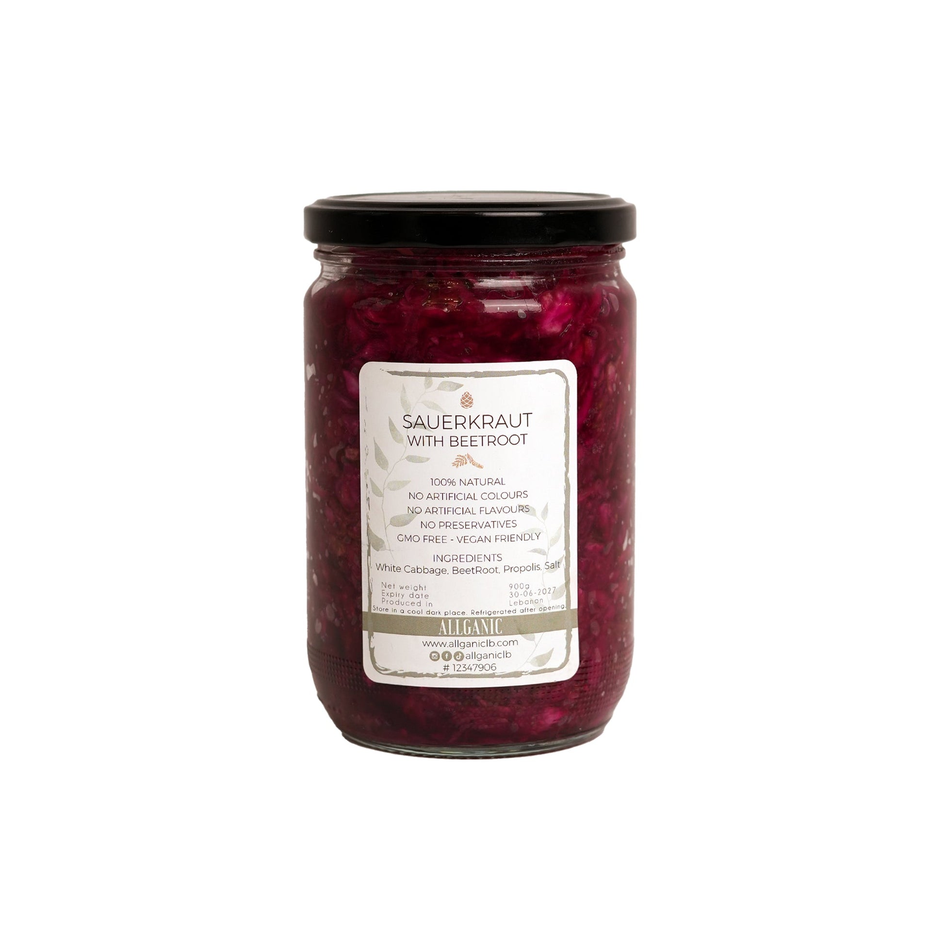 ALLGANIC NATURAL SAUERKRAUT WITH BEETROOT - Medaid International