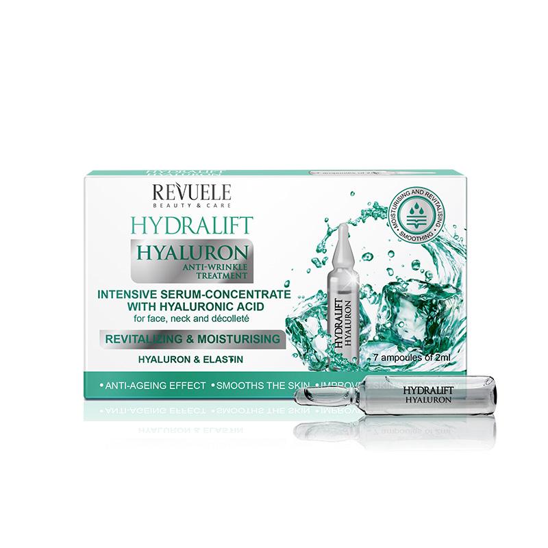 Revuele Ampoules Hydralift Hyaluron Intensive Serum-concentrate With Hyaluronic Acid for Face, Neck and Décolleté 7x2ml - Medaid