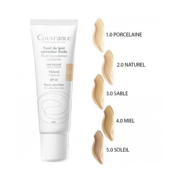 AVENE Couvrance Fluid Foundation Corrector SPF20 - Sensitive Skin - Medaid International
