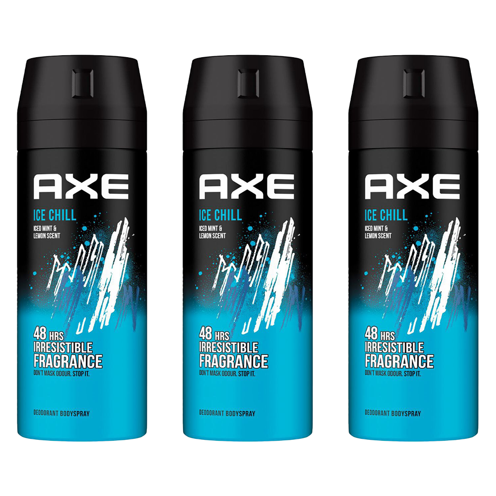 Axe Ice Chill 48H Spray Deodorant For Him - Pack Of 3 - Medaid