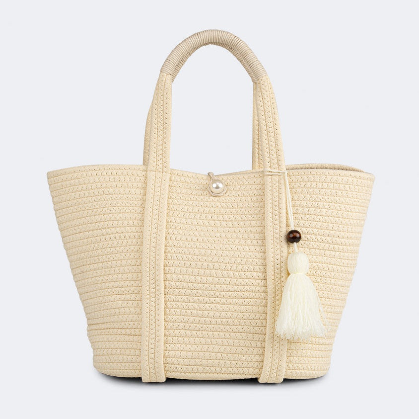 Oil And Gaz Chic Women Beach Bag Begie - Medaid International