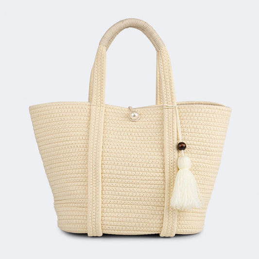 Oil And Gaz Chic Women Beach Bag Begie - Medaid International
