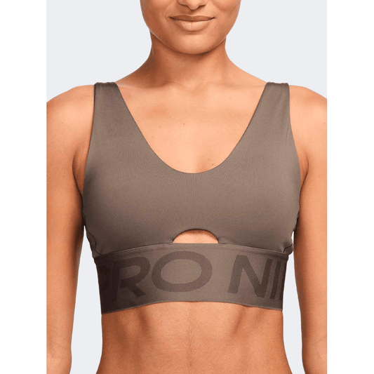 Nike Pro Indy Plunge Women Training Bra Mink Brown/Ironstone - Medaid International