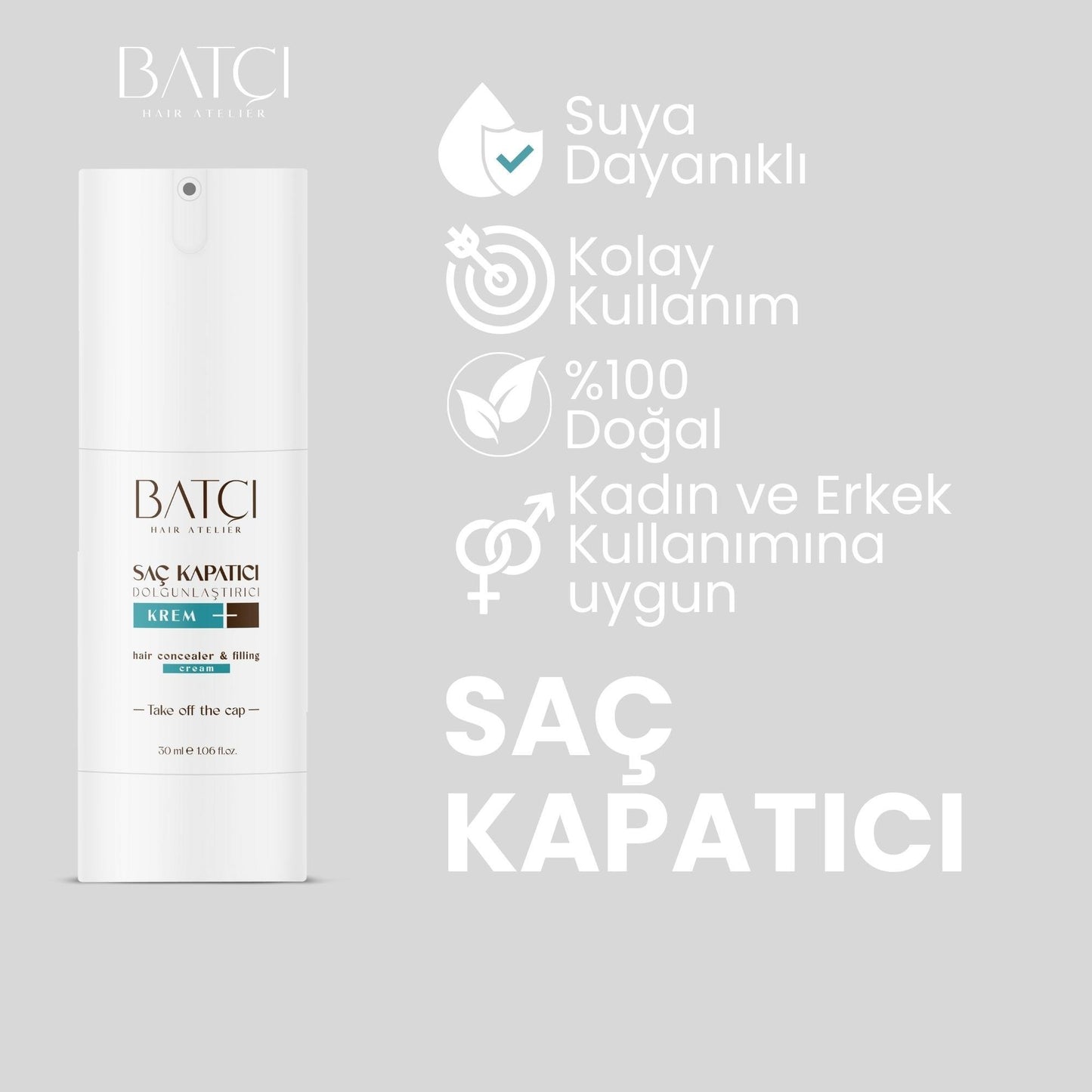 Batçı Hair Concealer Volumizer Liquid Cream 30 ml [Imported] - Medaid