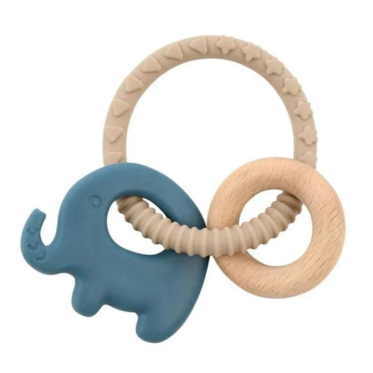 Bebeconfort Teething Ring Rattle Wood+Silicon - Medaid