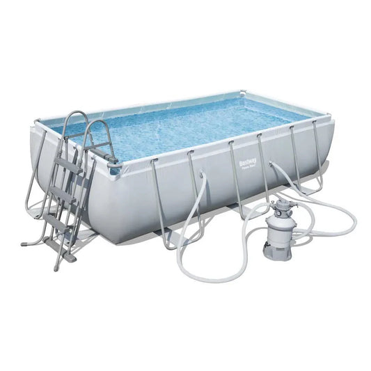 Power Steel 404x201x100cm Rectangular Tubular Pool - Medaid International