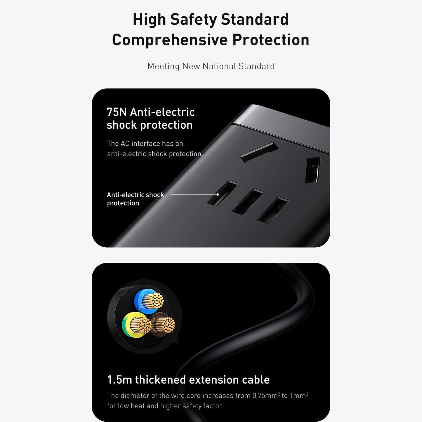 BASEUS DESKTOP POWER STRIP 65W  EA1080 - Medaid International