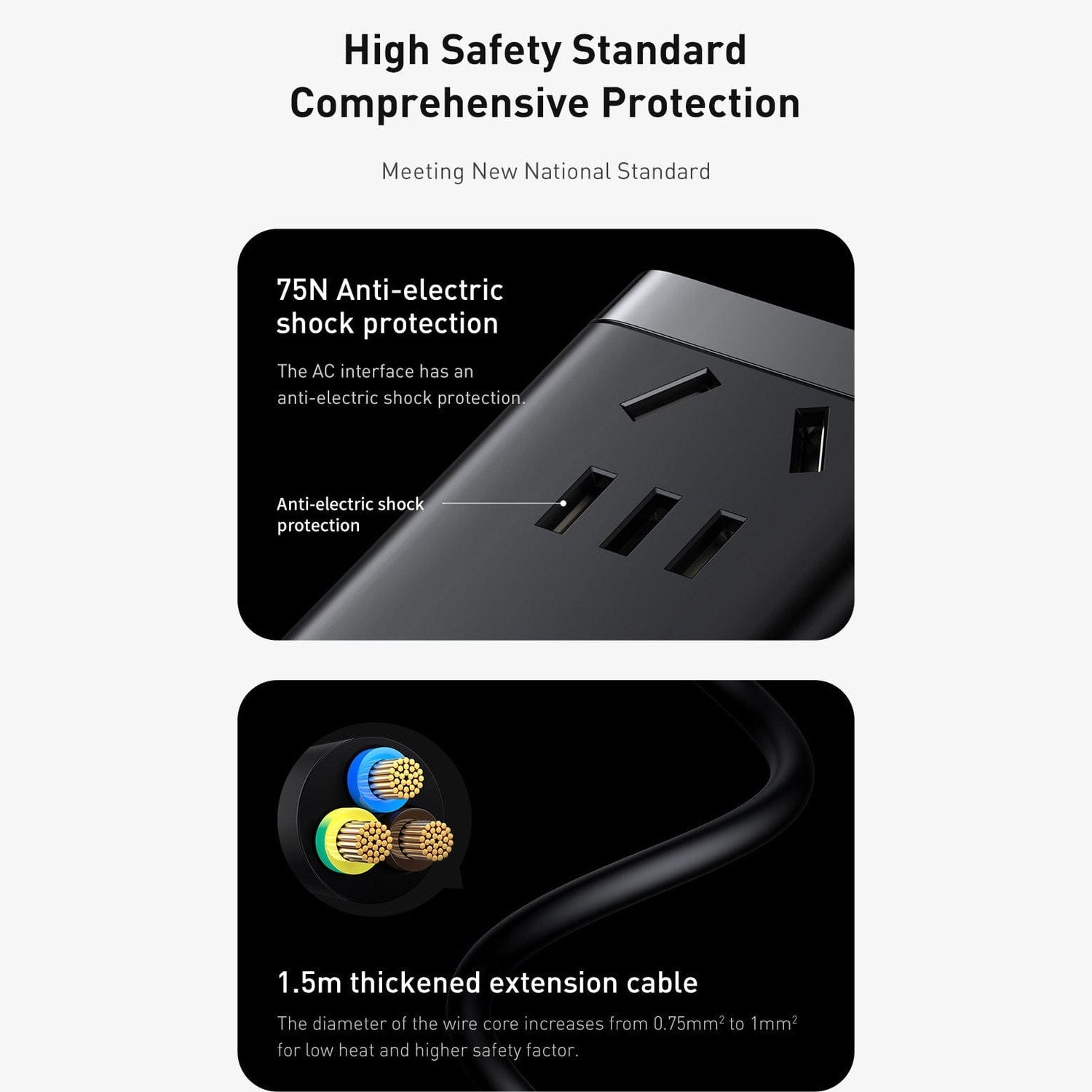 BASEUS DESKTOP POWER STRIP 65W  EA1080 - Medaid International