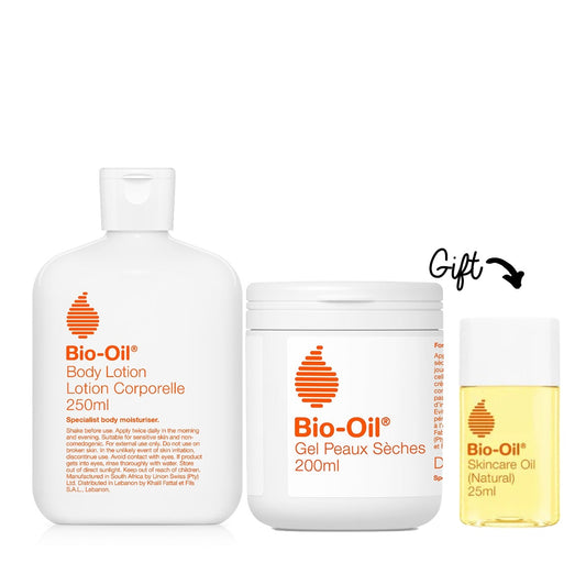 Buy Bio-Oil Body Lotion 250 mL + Bio-Oil Dry Skin Gel 200 ml And Get FREE Bio-Oil Skin Care Oil Natural 25ML - Medaid