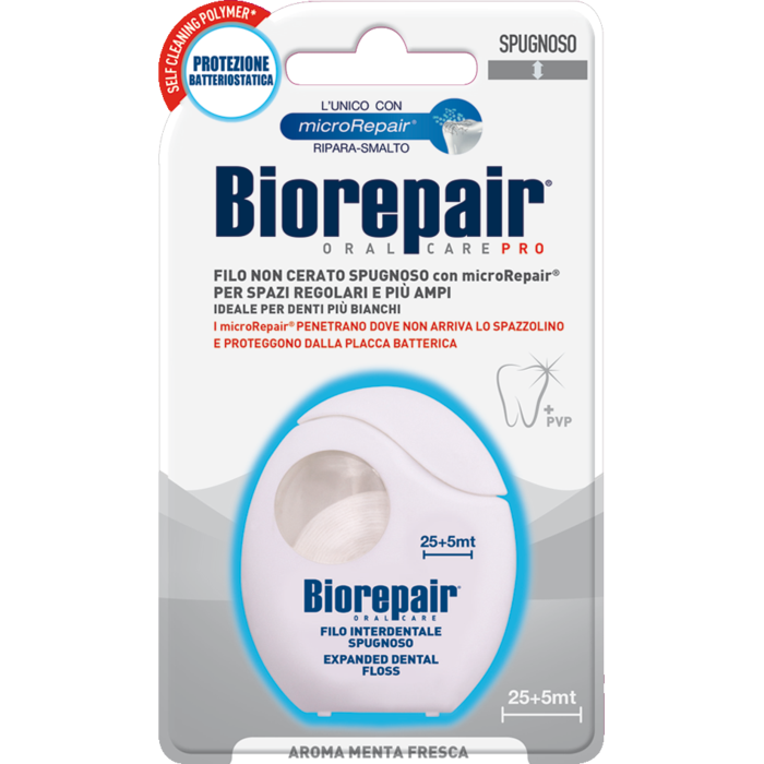 Biorepair Unwaxed Sponge Dental Floss - Medaid