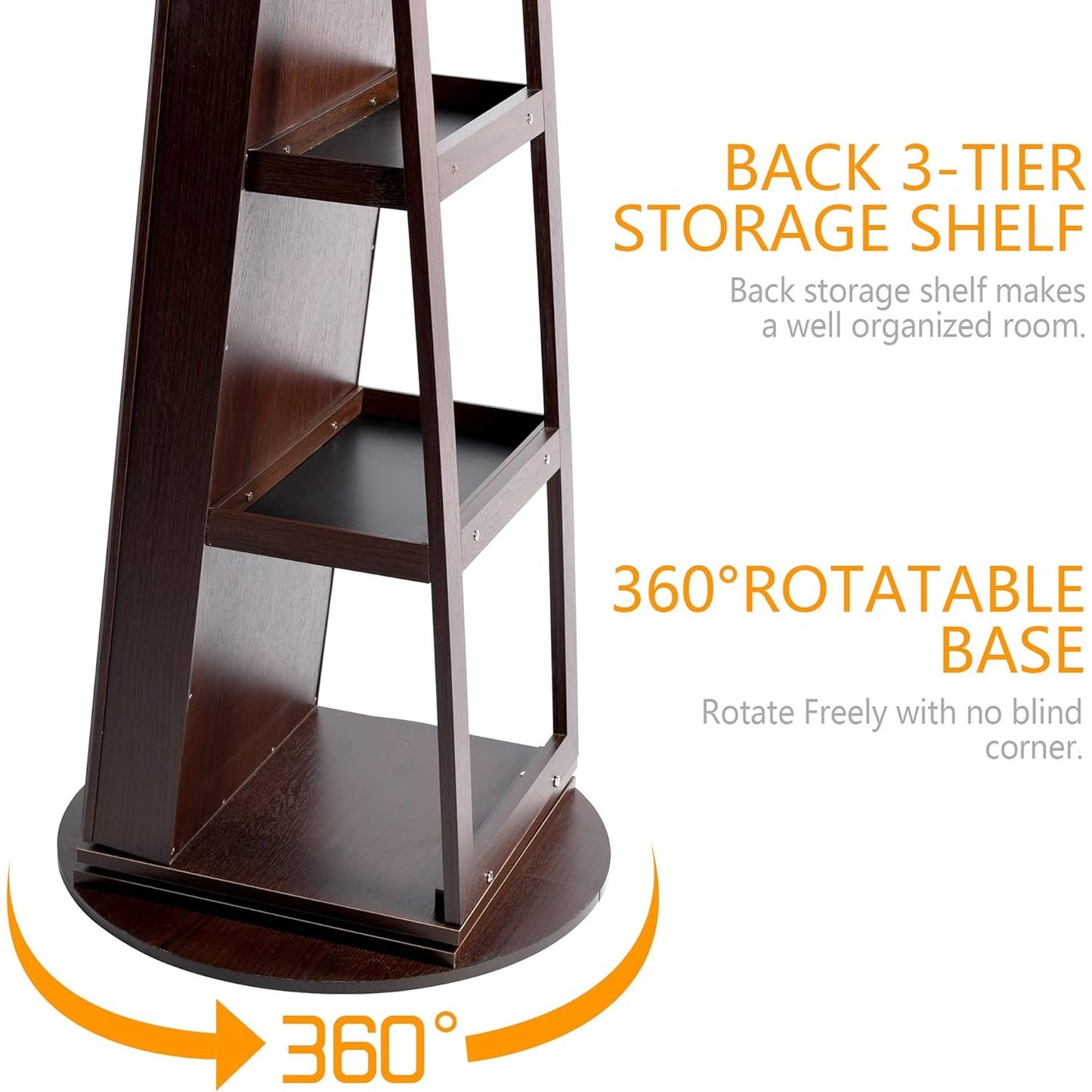 360° Swivel Lockable Jewelry Armoire Mirror